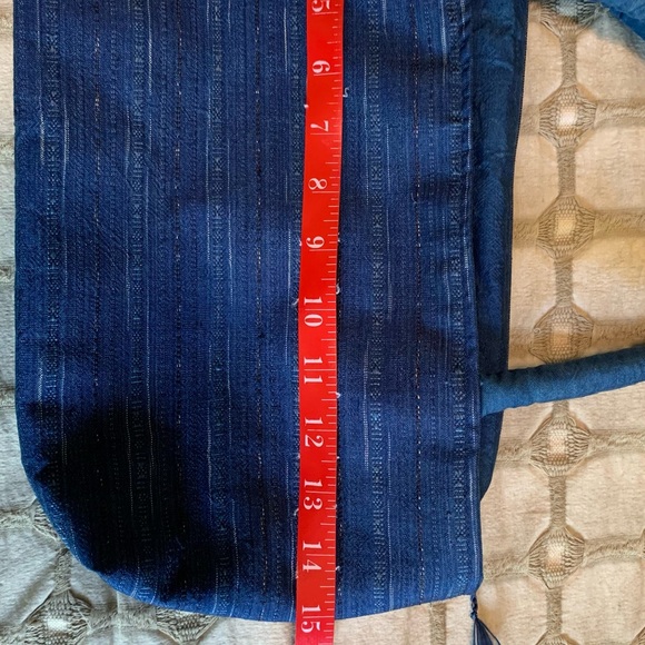 Blue Textured Tote Bag - Picture 5 of 7